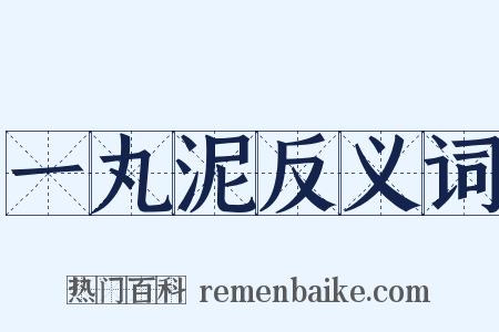 一丸泥反义词是什么意思的图片